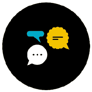 icon of chat bubbles