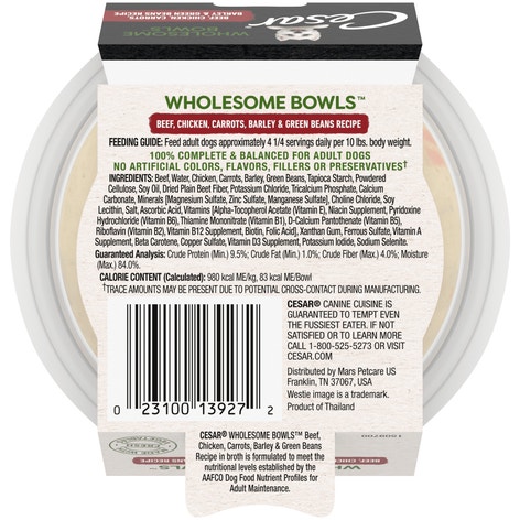 Wholesome Bowls™ Beef, Chicken, Carrots, Barley & Green Beans image 1