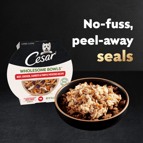 Wholesome Bowls™ Chicken, Carrots, Barley & Green Beans and Beef, Chicken, Carrots & Purple Potatoes Variety Pack image 1