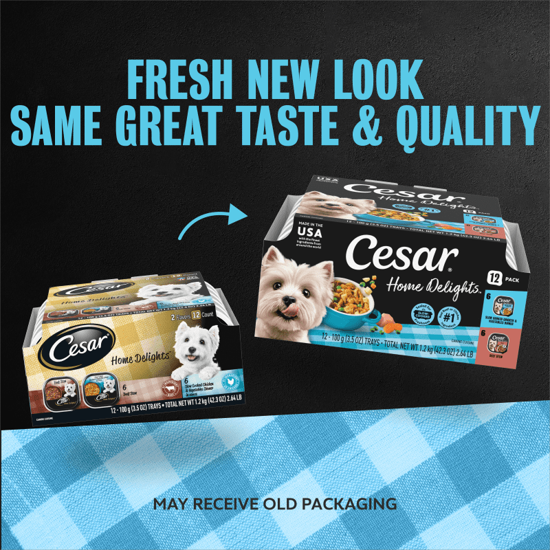 Slow Cooked Chicken & Beef Stew 12ct Multipack | CESAR®