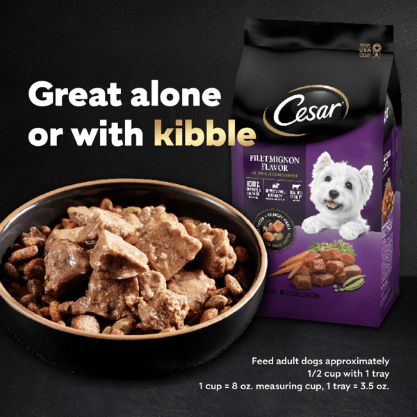 Cesar rotisserie top chicken dog food