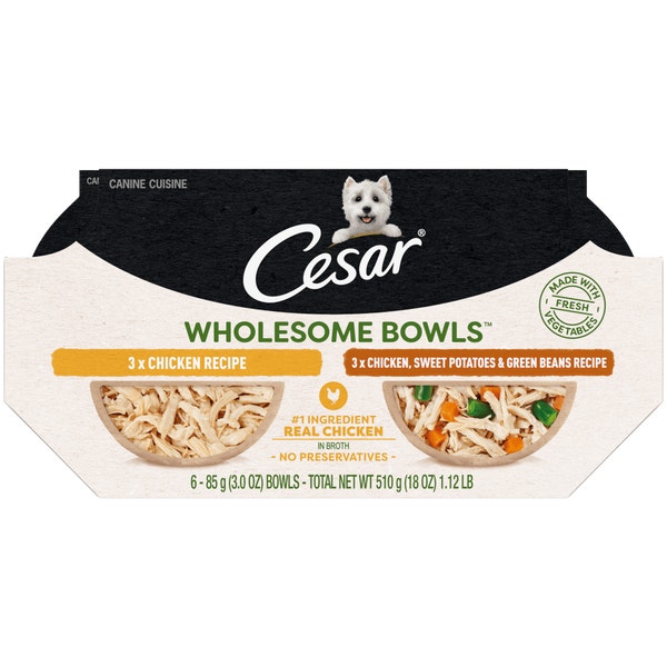 Wholesome Bowls™ Chicken and Chicken, Sweet Potatoes & Green Beans Variety Pack image 1