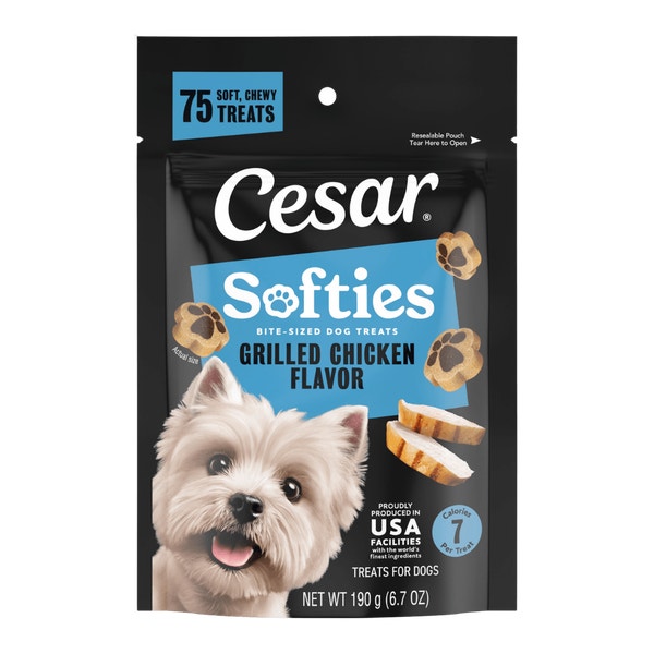 Cesar Softies Grilled Chicken Flavor Chewy Soft Dog Treats image 1