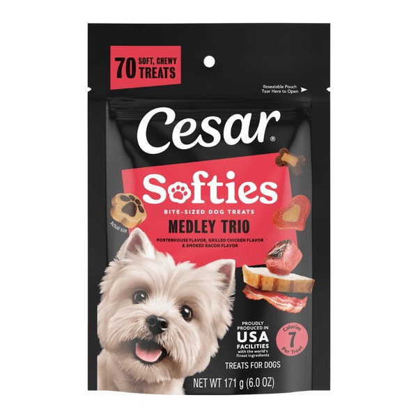 Cesar Softies Chewy Soft Dog Treats Medley Trio image 1