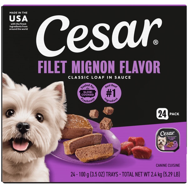 Filet Mignon Flavor 24ct Multipack Dog Food | CESAR®