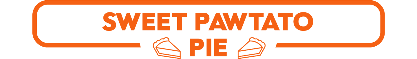 dog food idea label stating sweet pawtato pie