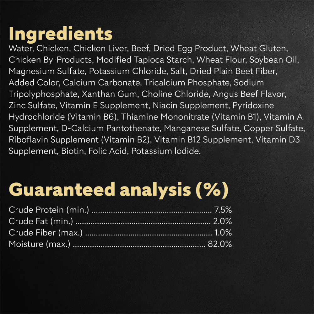 Cesar Filets in Gravy Angus Beef Flavor Wet Dog Food, 1.76-oz Mini-Pouch ingredients image