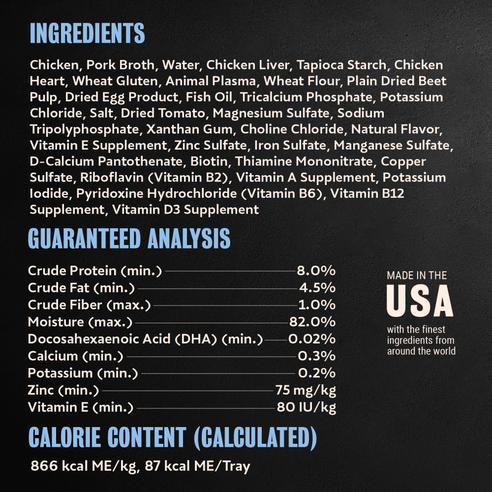 Cesar Puppy Filets in Gravy Chicken Recipe Wet Dog Food, 3.5 oz Easy Peel Tray ingredients image