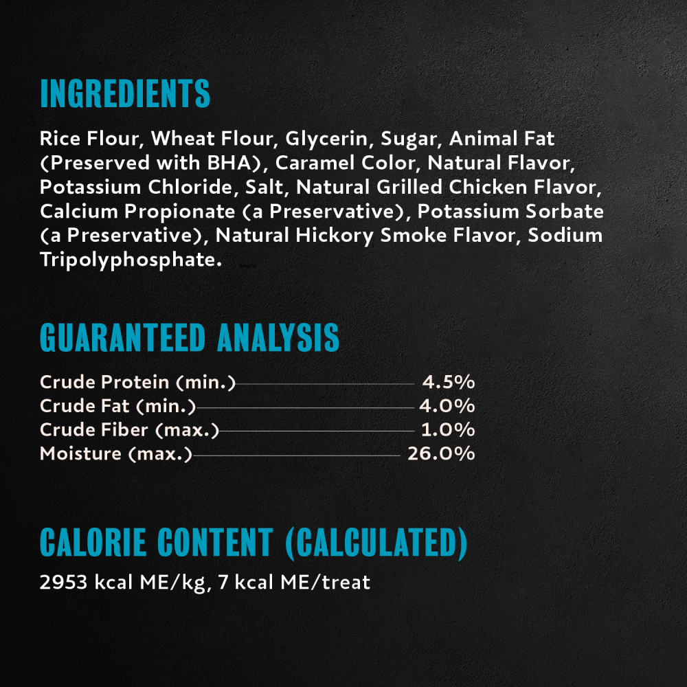 Cesar Softies Grilled Chicken Flavor Chewy Soft Dog Treats ingredients image