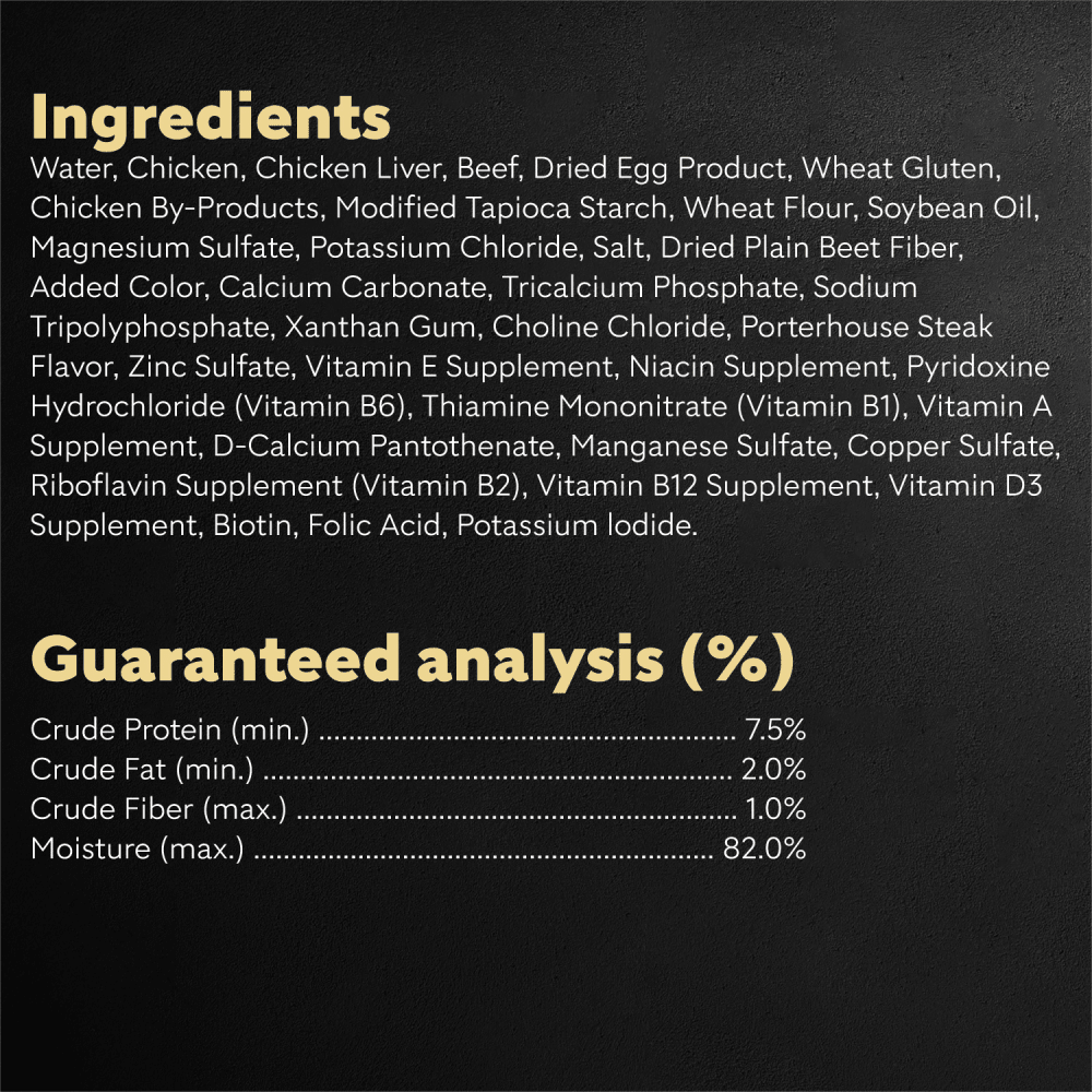 Porterhouse Steak Mini-Pouch ingredients image