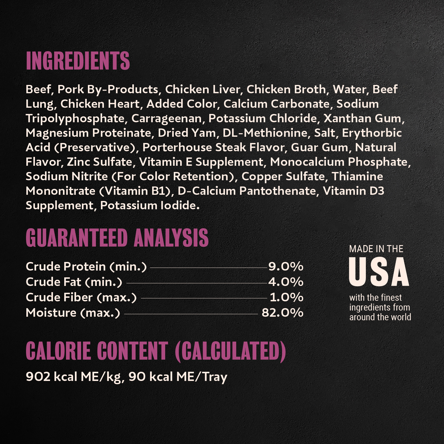 Classic Loaf in Sauce Porterhouse Steak guaranteed analysis image