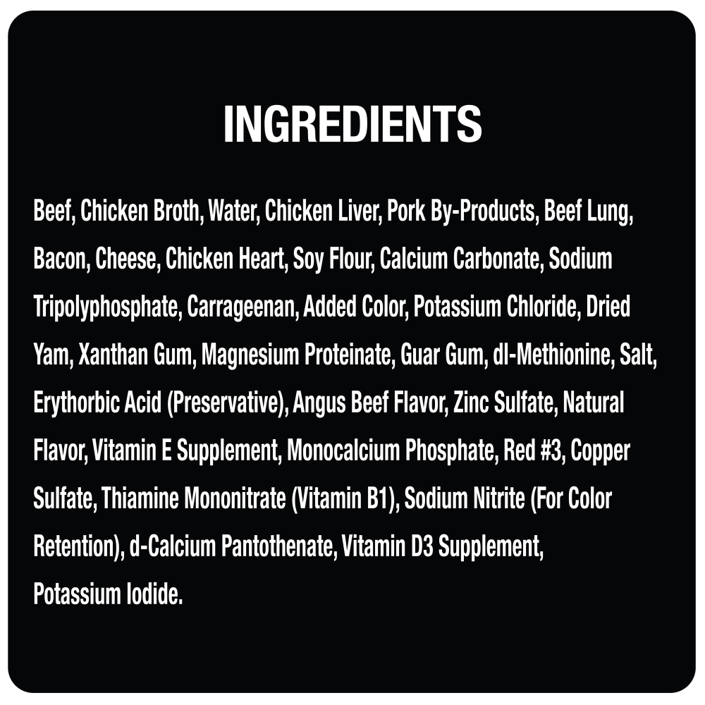 Loaf & Topper in Sauce Angus Beef  with Bacon & Cheese ingredients image