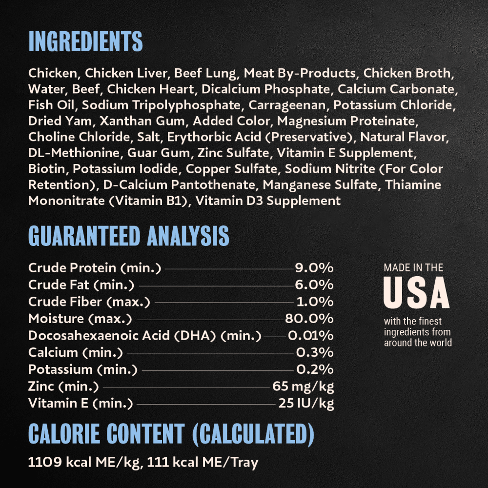 Classic Loaf in Sauce Puppy - Chicken & Beef ingredients image