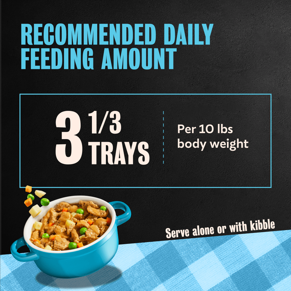 Home Delights™ Slow Cooked Chicken & Vegetables Dinner in Sauce feeding guidelines image