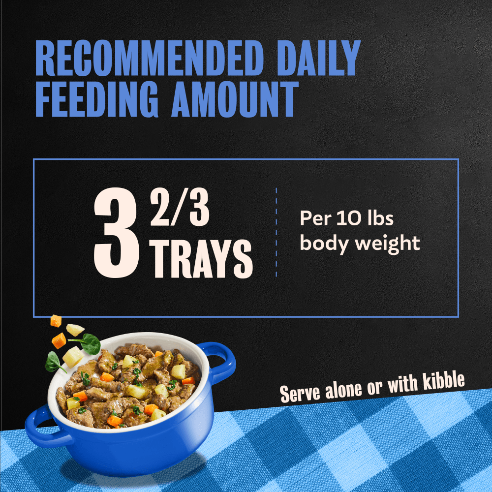 Home Delights™ Pot Roast with Spring Vegetables Dinner feeding guidelines image