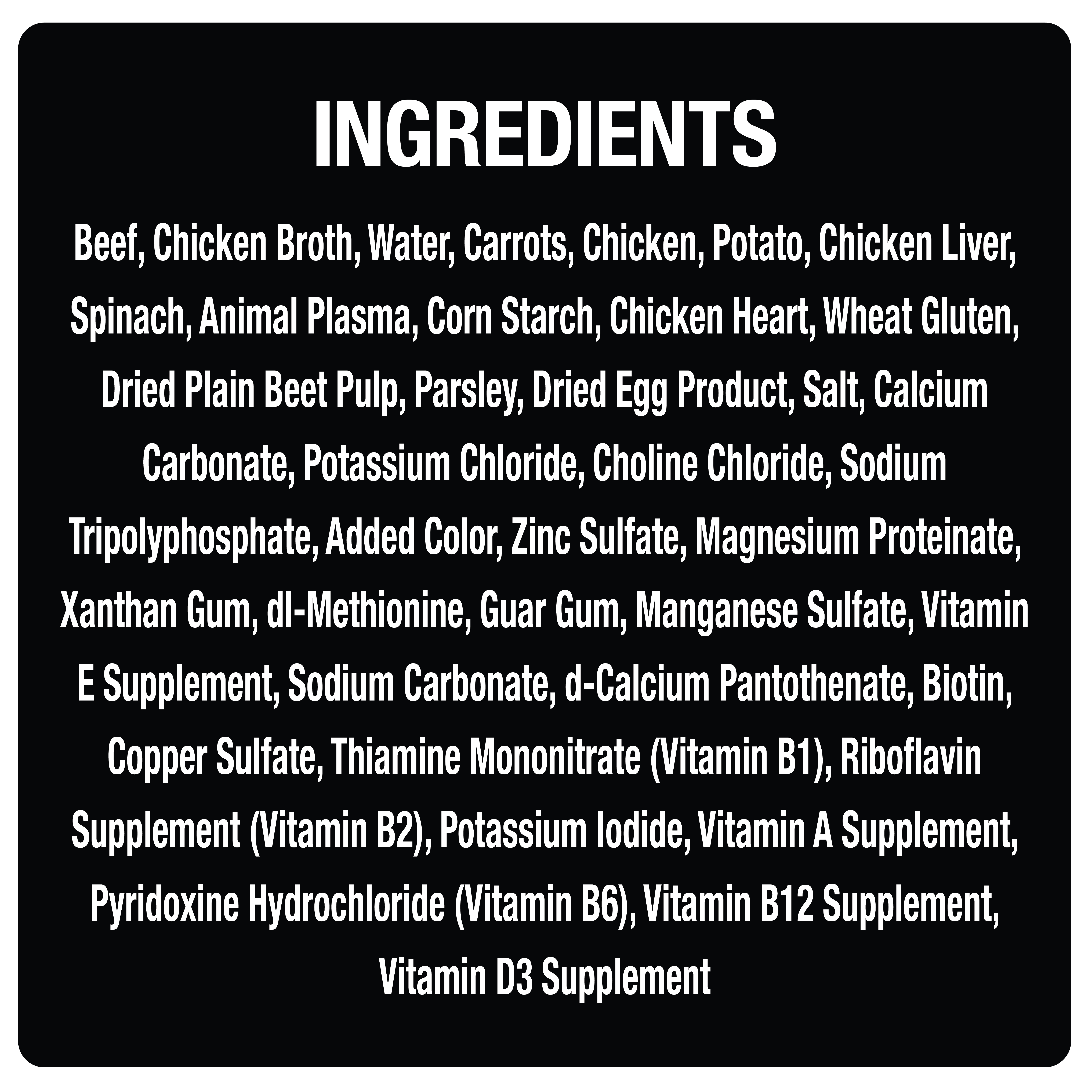 Chicken, Steak & Beef 36ct Multipack ingredients image 6