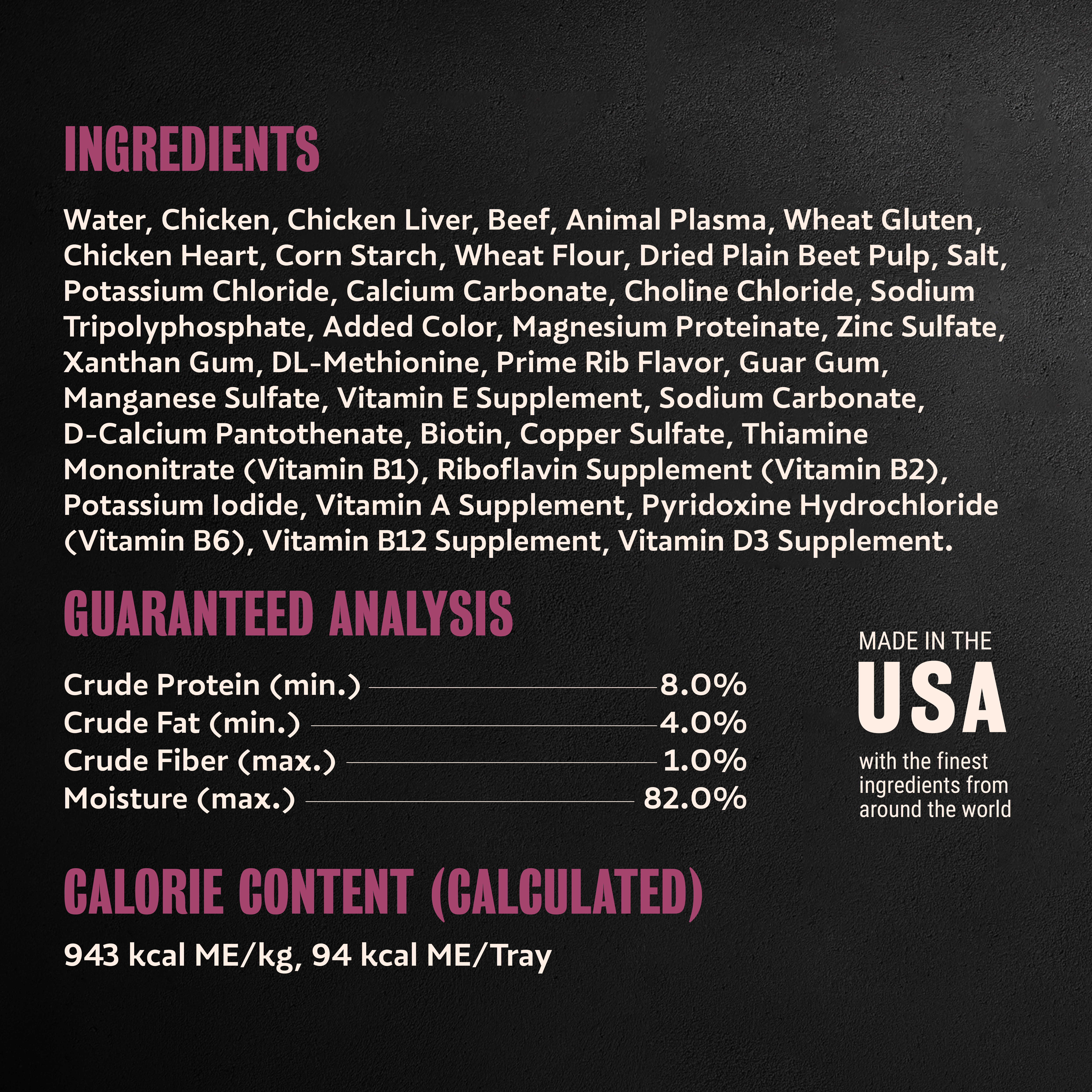 Filets in Gravy Prime Rib guaranteed analysis image