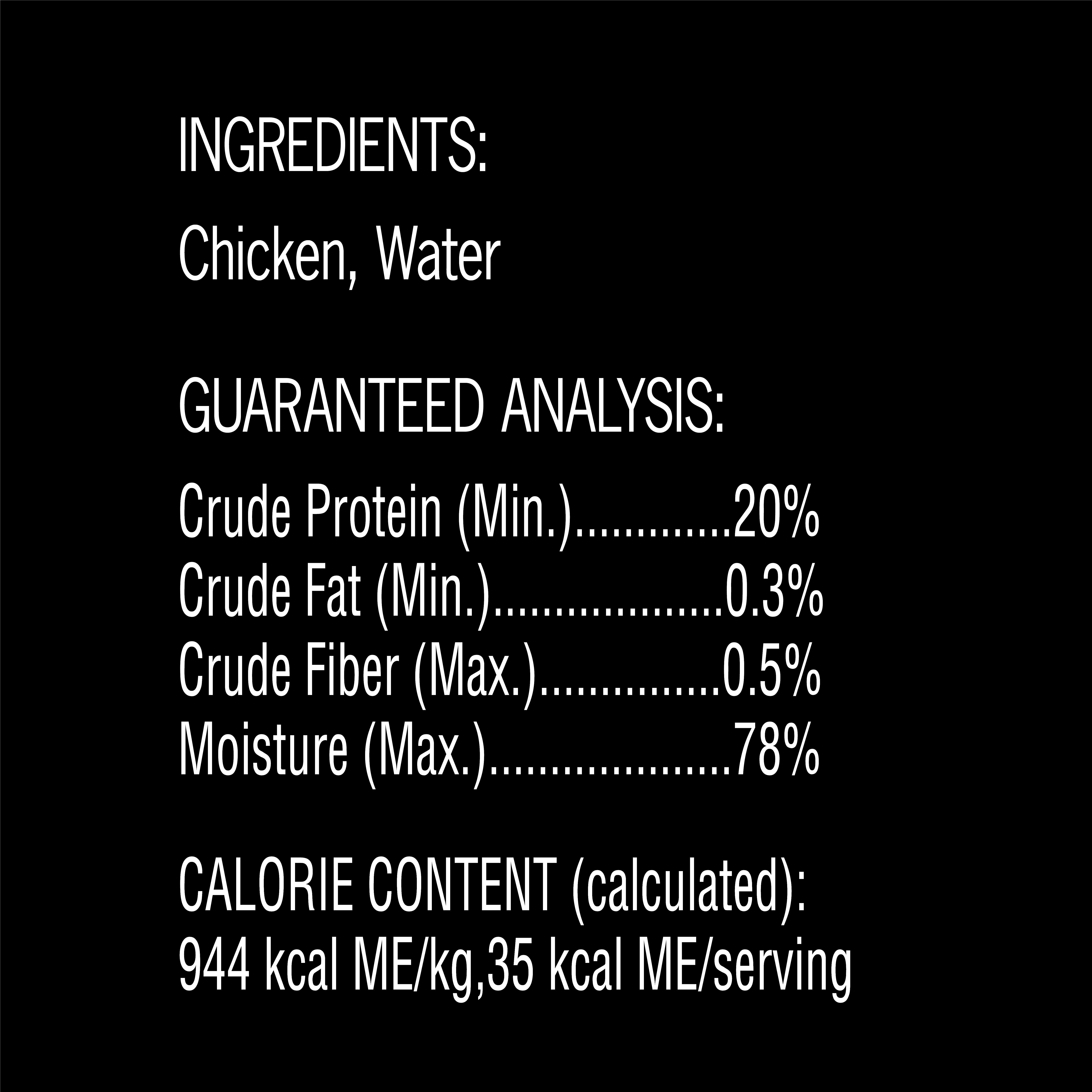 Simply Crafted™ Chicken guaranteed analysis image