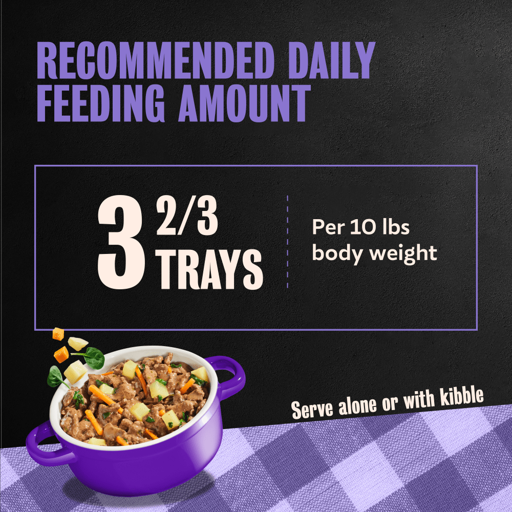 Home Delights™ Grilled Ribeye Steak  with Vegetables in Sauce feeding guidelines image