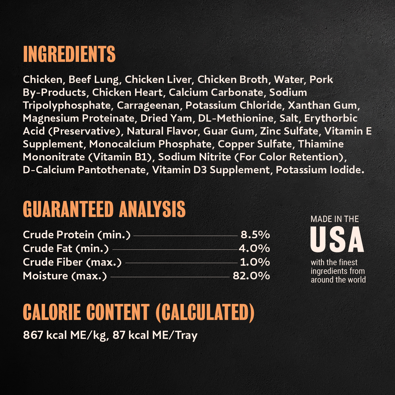 Classic Loaf in Sauce Chicken & Liver guaranteed analysis image