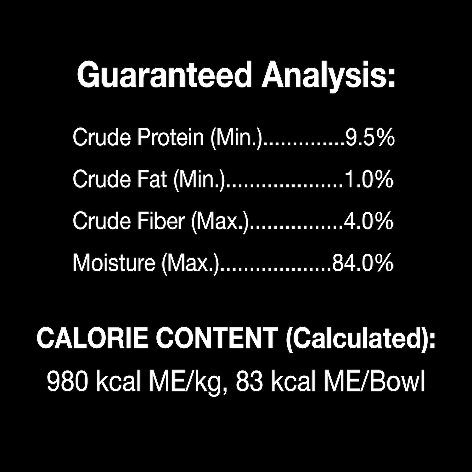 Wholesome Bowls™ Beef, Chicken, Carrots & Purple Potatoes guaranteed analysis image