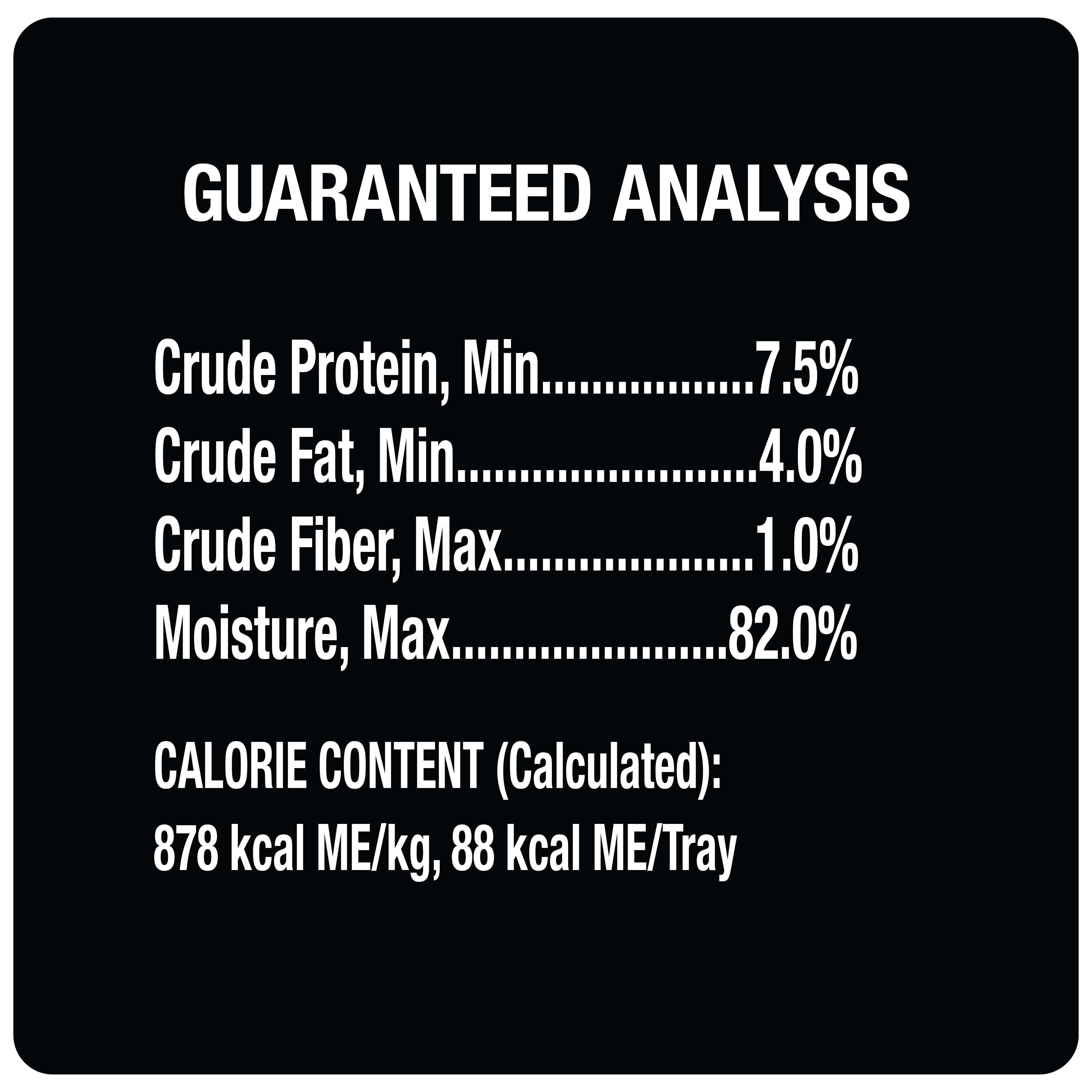 Poultry Lovers 12ct Multipack guaranteed analysis image 2