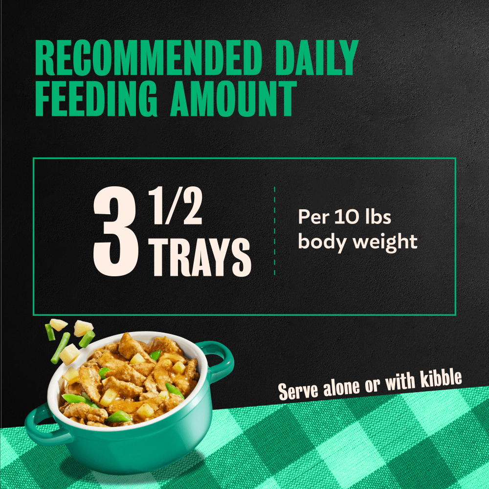 Home Delights™ Turkey, Green Beans & Potatoes Dinner in Sauce feeding guidelines image