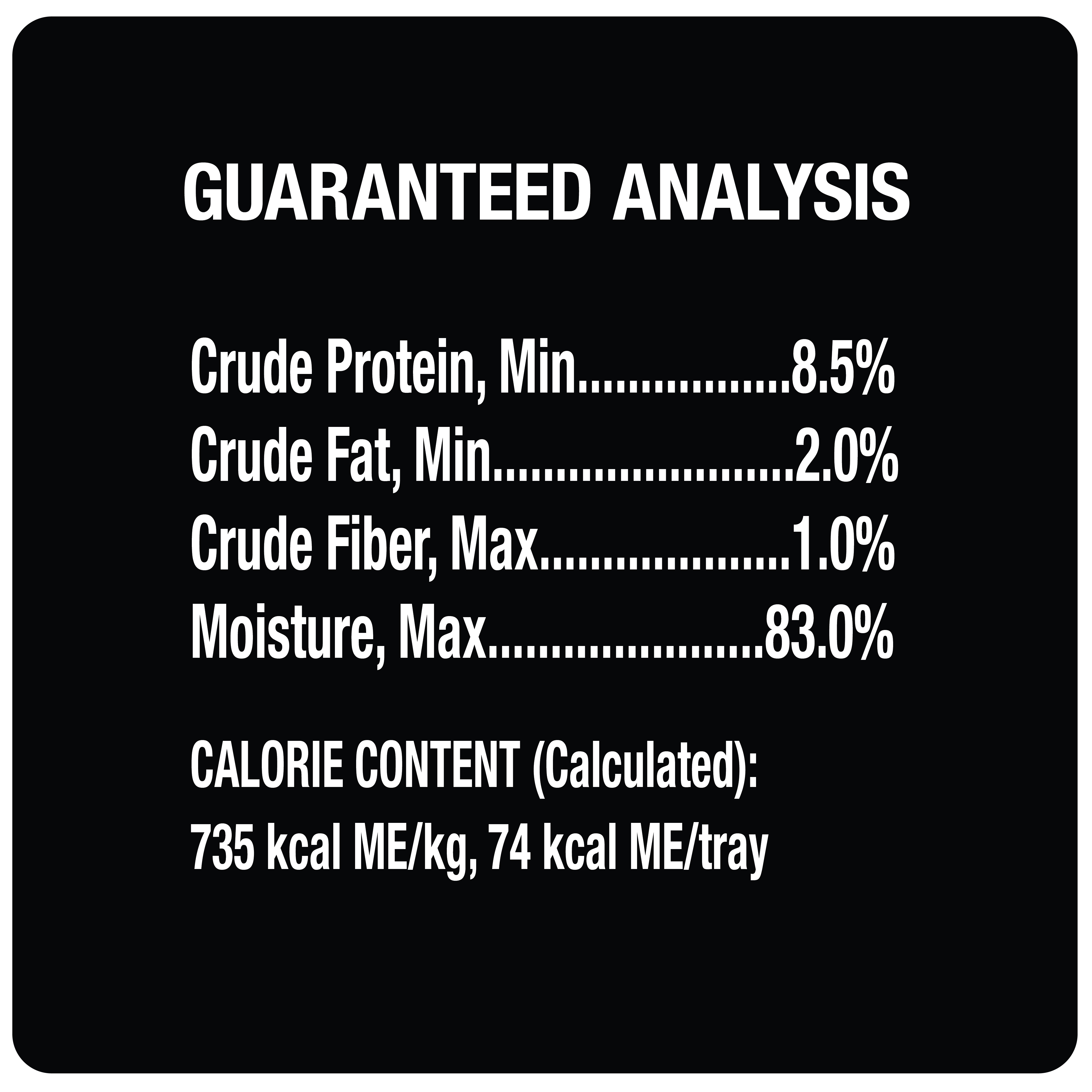 Breakfast 12ct Multipack guaranteed analysis image 2