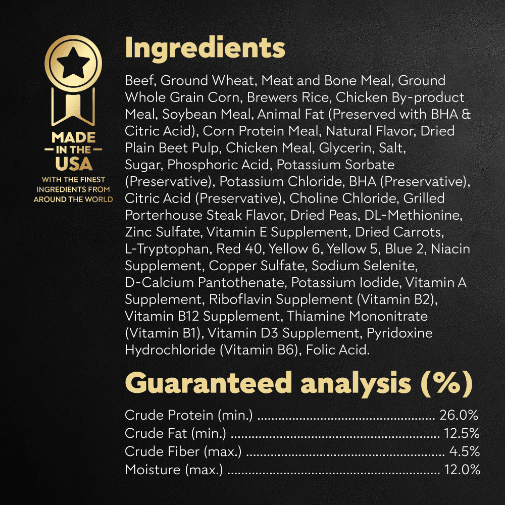 Porterhouse Flavor & Spring Vegetables ingredients image