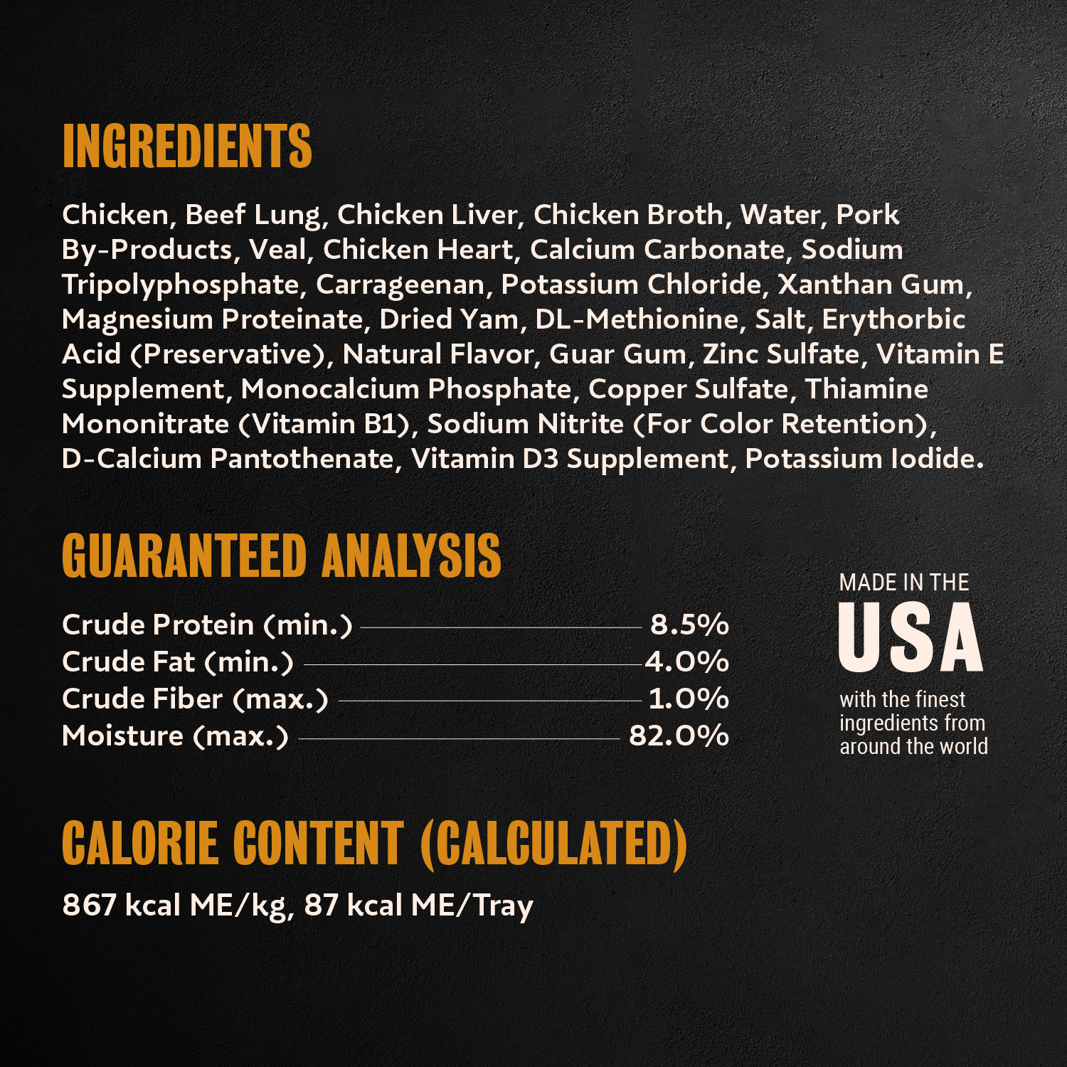 Classic Loaf in Sauce Chicken & Veal guaranteed analysis image
