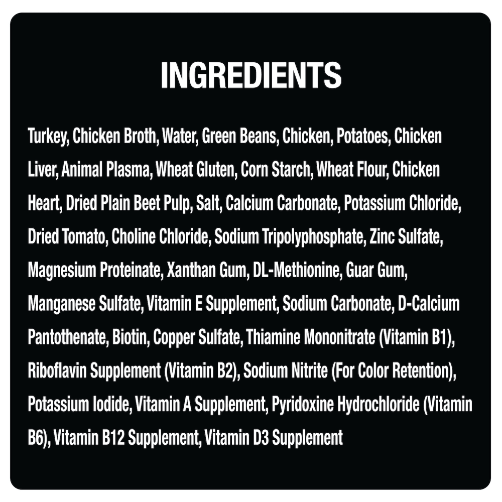 Home Delights™ Turkey, Green Beans & Potatoes Dinner in Sauce ingredients image