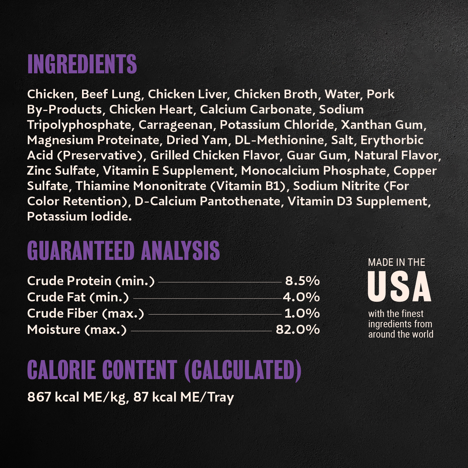 Classic Loaf in Sauce Grilled Chicken guaranteed analysis image