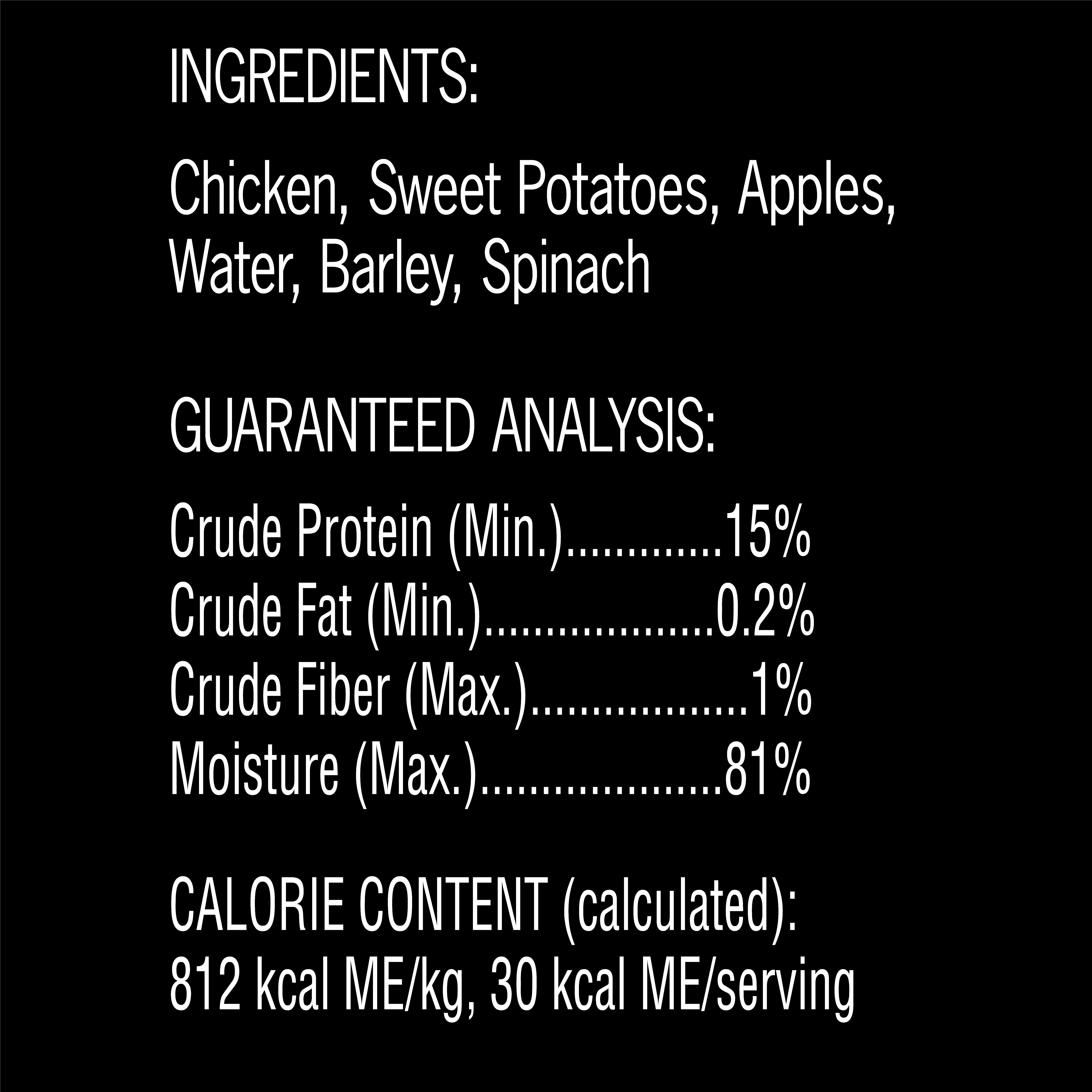 Simply Crafted, Canine Cuisine Complement, Chicken Recipe Variety Pack guaranteed analysis image 2